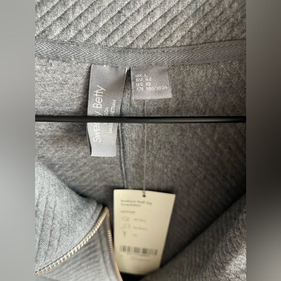 Sweaty Betty Radiant Half Zip Sweatshirt in Charcoal Grey Marl Size L - Picture 4 of 7